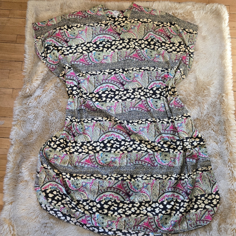 Santé Classics Free Size Vintage Animal Paisley Print Muumuu Caftan Kaftan Beach